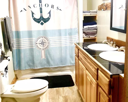 Bathroom with double vanity